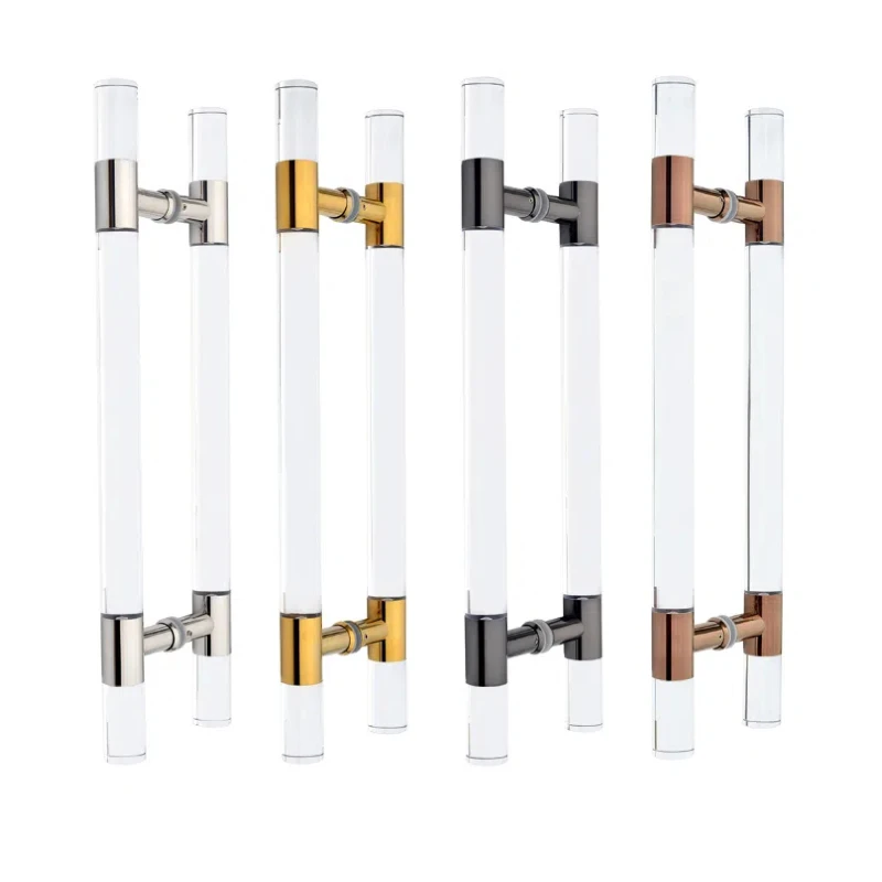 Kensharp Home Store H Type Modern Crystal Door Pull Handle Glass Aluminum Door Handles
