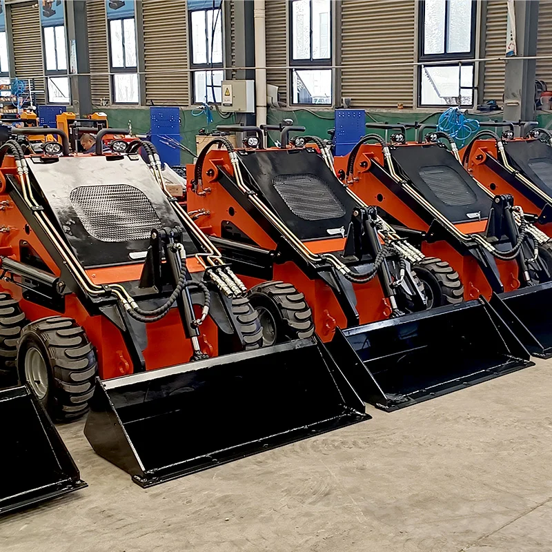 Factory Hot Small Skid Steer Front End Loader With Bucket  Skid Steer Loader Attachment Mini Skid Steer On Sale