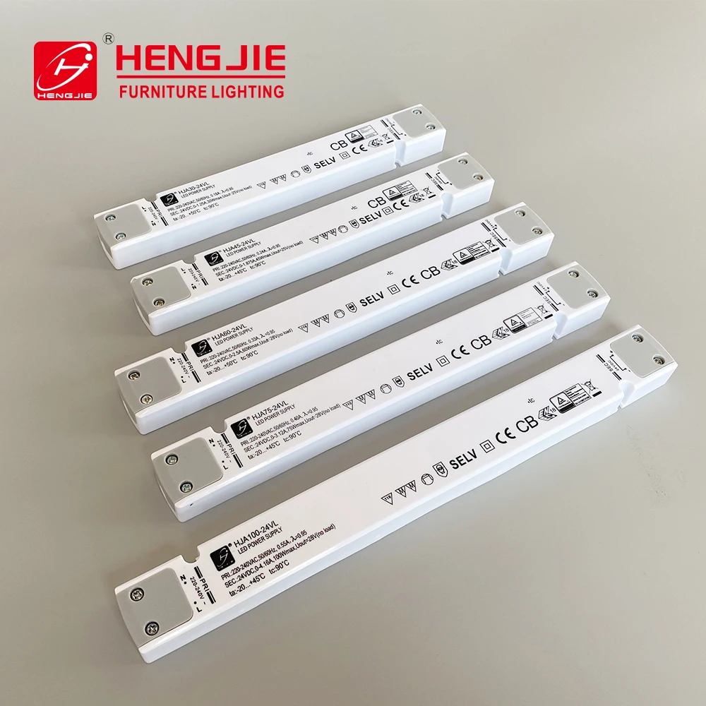 HENGJIE  Ultrathin Strip Constant Voltage Driver 100W 12V/24V Transformer