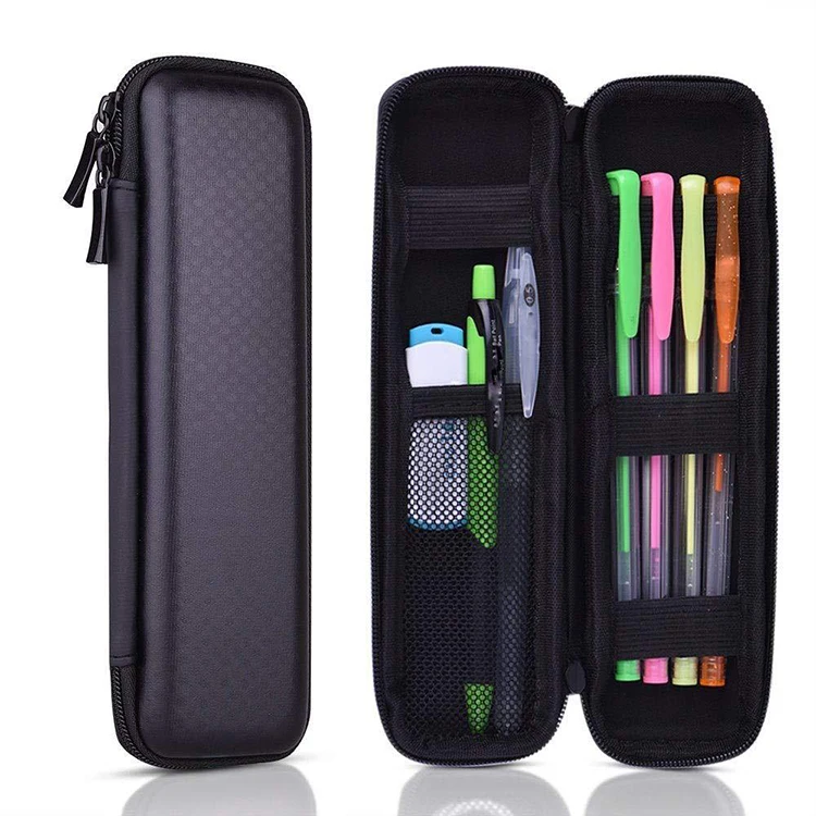 Wholesale multifunction black hard shell EVA box pencil case 2022 for carry touch pen stylus case