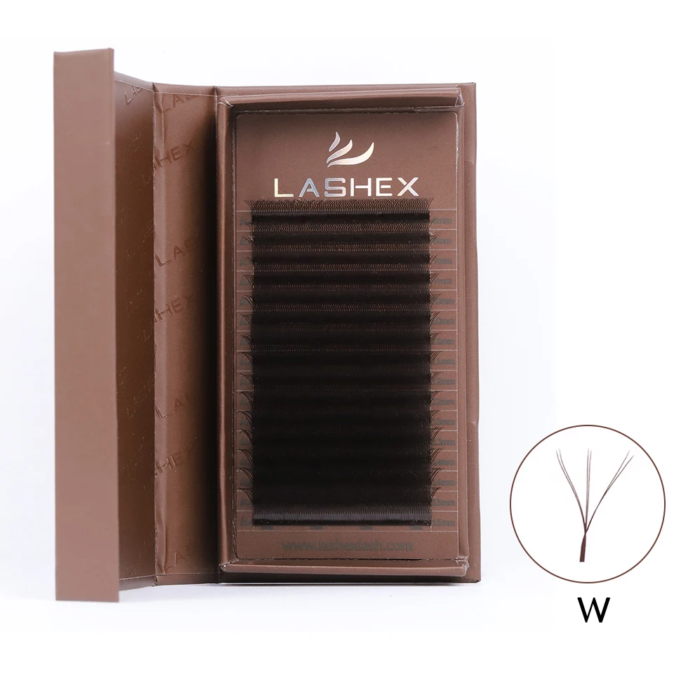 Private Label Y shape clover lash W shape 3D 4D 5D fairy lash dark brown YY Lash Tray eyelash extension product