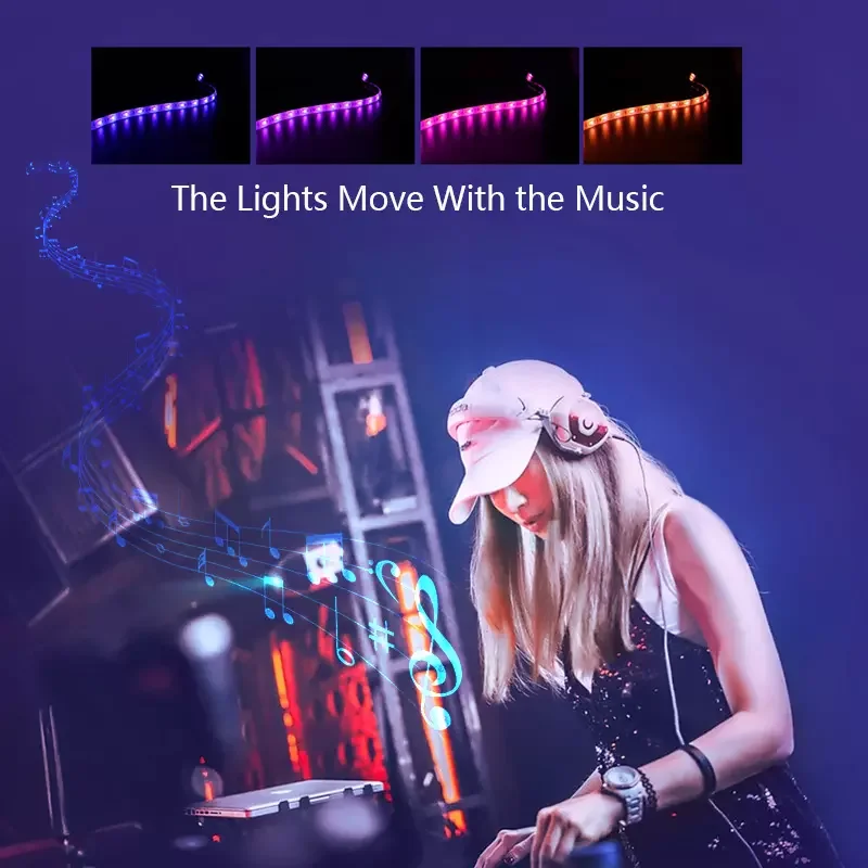 smart led strip light RGB tuya wifi app control light work with alexa google