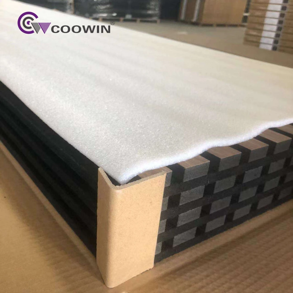 Sound Absorbing Black Oak Wood Slat Wall Panels Acupanel Acoustic Panel Akupanel