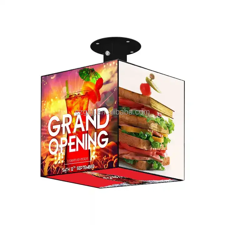Indoor Outdoor Shop Advertising Video Screen P2.5 P3 P3.91 P4.81 LED Cube logo Display