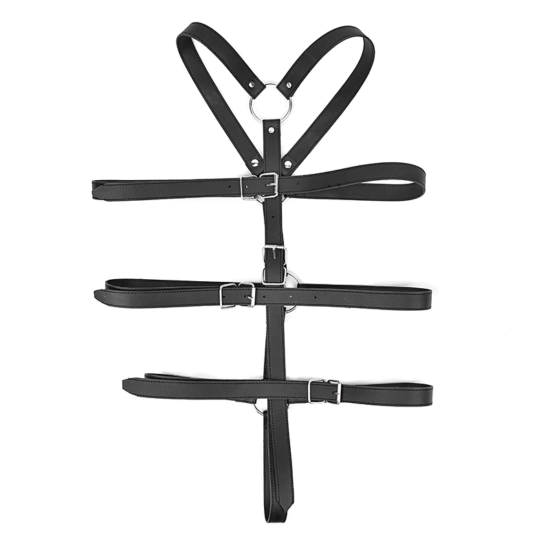 Adult supplies bondage leather clothes reverse back tied hand clothing bondage belt