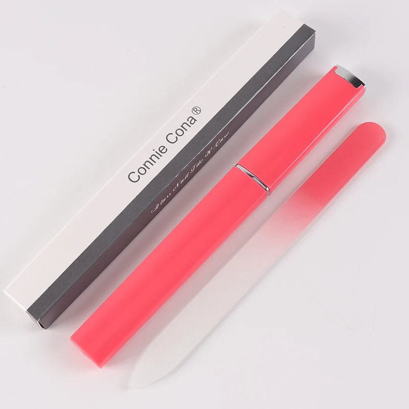 
High Quality 14cm Customized Color Glass Nail File With Case 