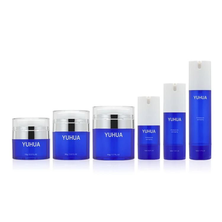 Empty refillable lotion bottles acrylic skincare packaging set 38g 50g 120ml 150ml frosted lotion bottle