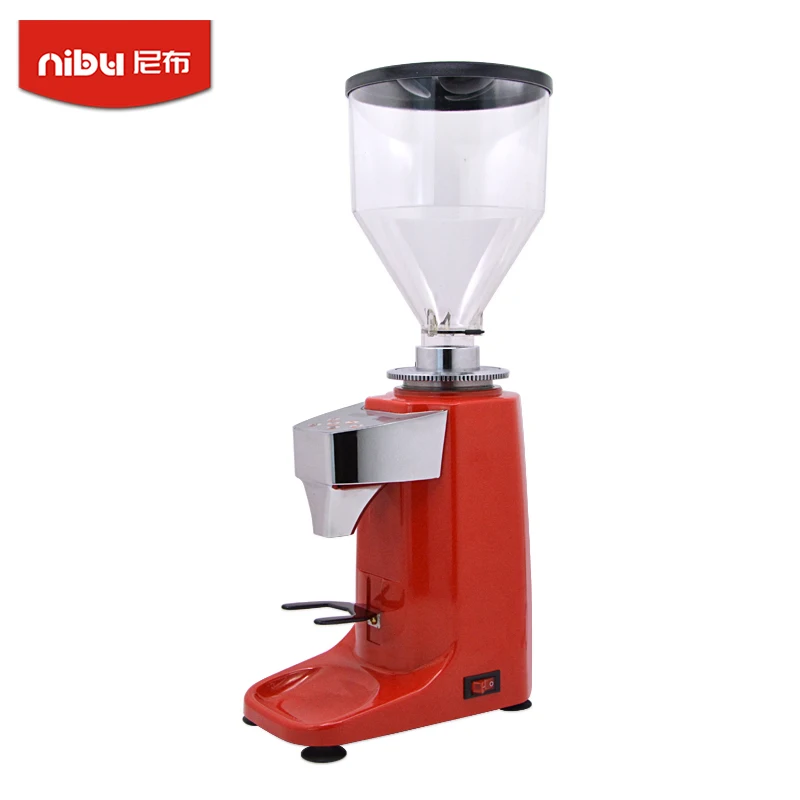 Nibu Espresso Coffee Beans Grinder Commercial Cafe Automatic Grinding Machine Maker Steel Burr Mill Electric Coffee Grinder
