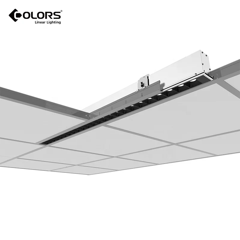 
COLORS T-bar ceiling T-line UGR<13 linear light flicker-free dim grating grate anti-glare Patented recessed 40W life 50000H 