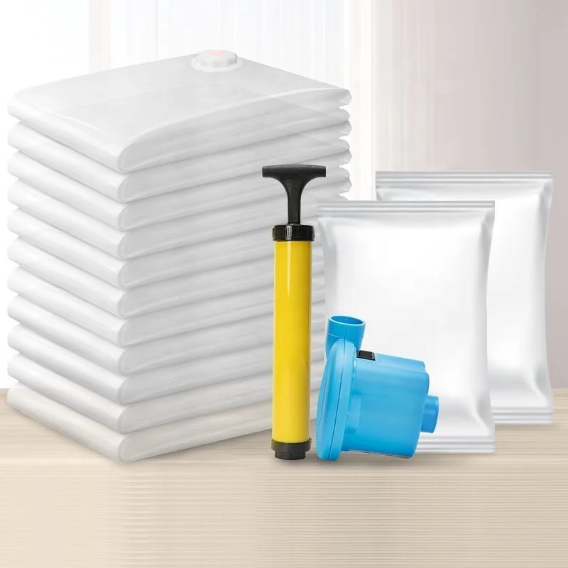 Custom Premium Household Strong Space Saver Vacuum Compression Cube Storage Seal Bag For Clothes