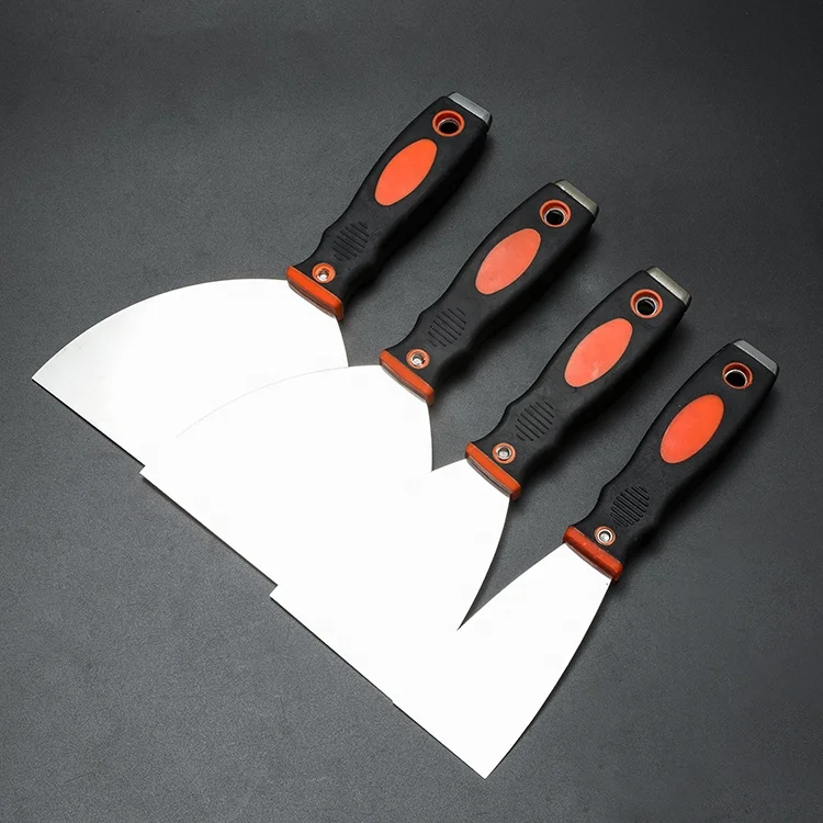 Flexible Stainless Steel Blade Paint Scraper Spackle Knife Scraper With Hammer End