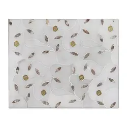 Samistone Bianco каррарская белая и латунная Водоструйная мозаика Мраморная Цветочная художественная плитка