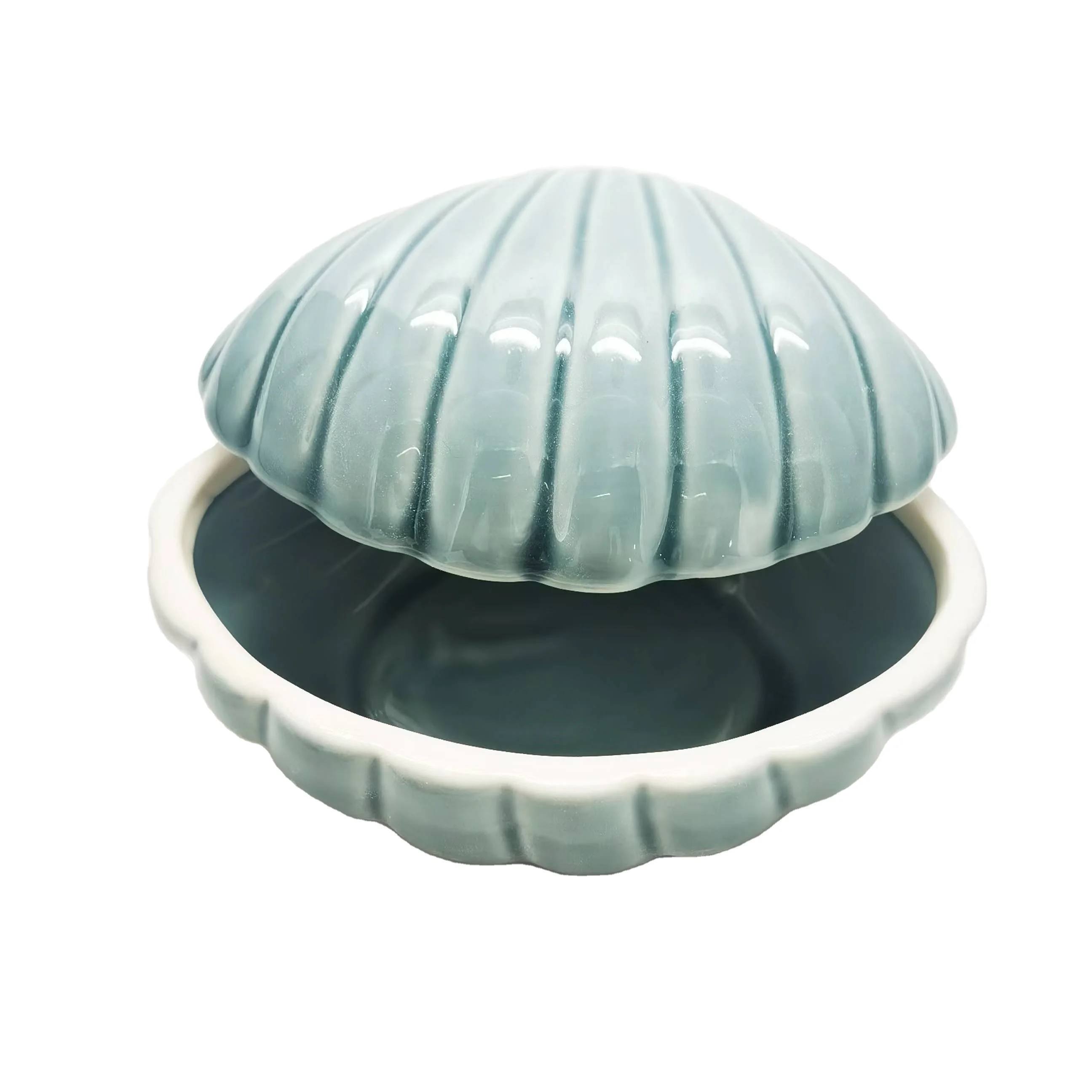 shell shape soap plate ceramic home decor customized folk OEM art animal style gifts