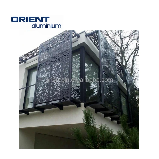 Customized Laser Cutting Perforated Metal Wall Cladding Panel Decorative Aluminum Perforated Metal Facade Panel