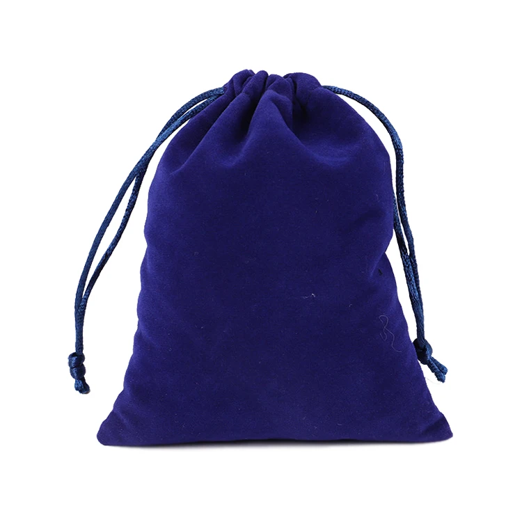 Durable in use hot sale customized luxury small drawstring velvet jewelry bags with logo