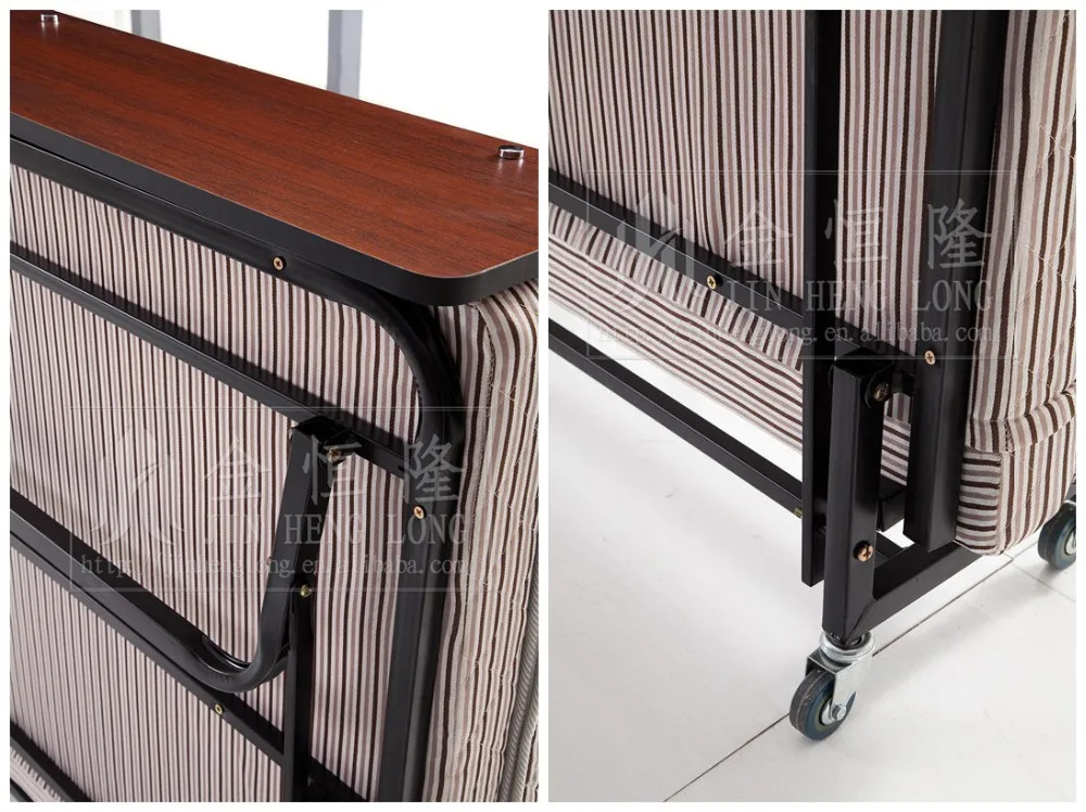 cheap iron single folding bed with mattress