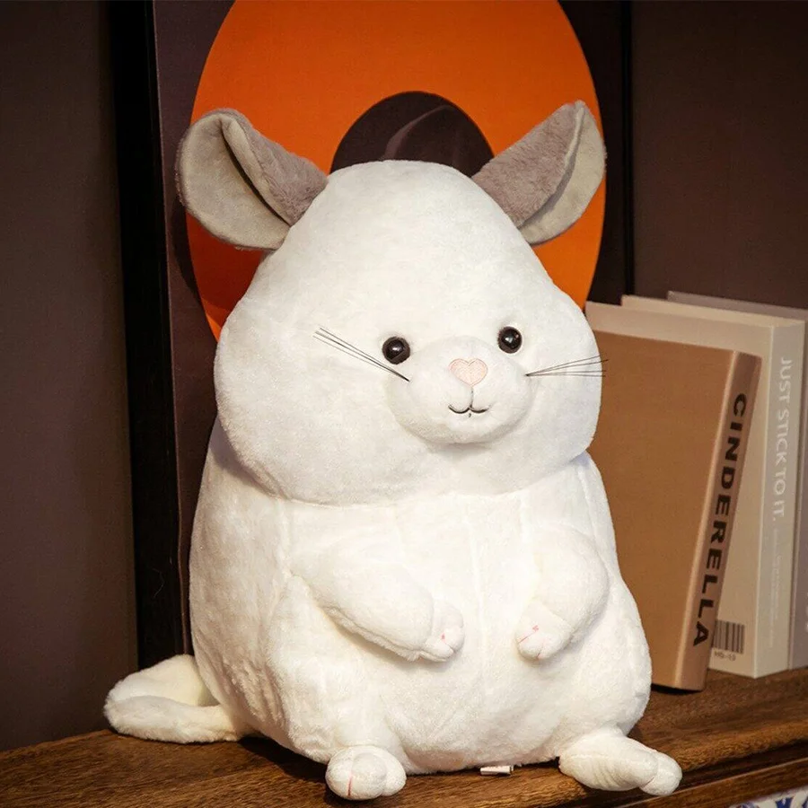 Manufacturers custom realistic animal pillow toys new sitting chinchilla mouse plush doll wholesale