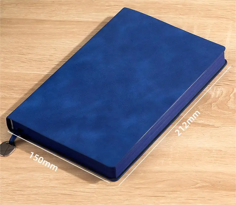 200sheets Thick Soft PU Leather A4 Academic University Student Record Notebook Journal