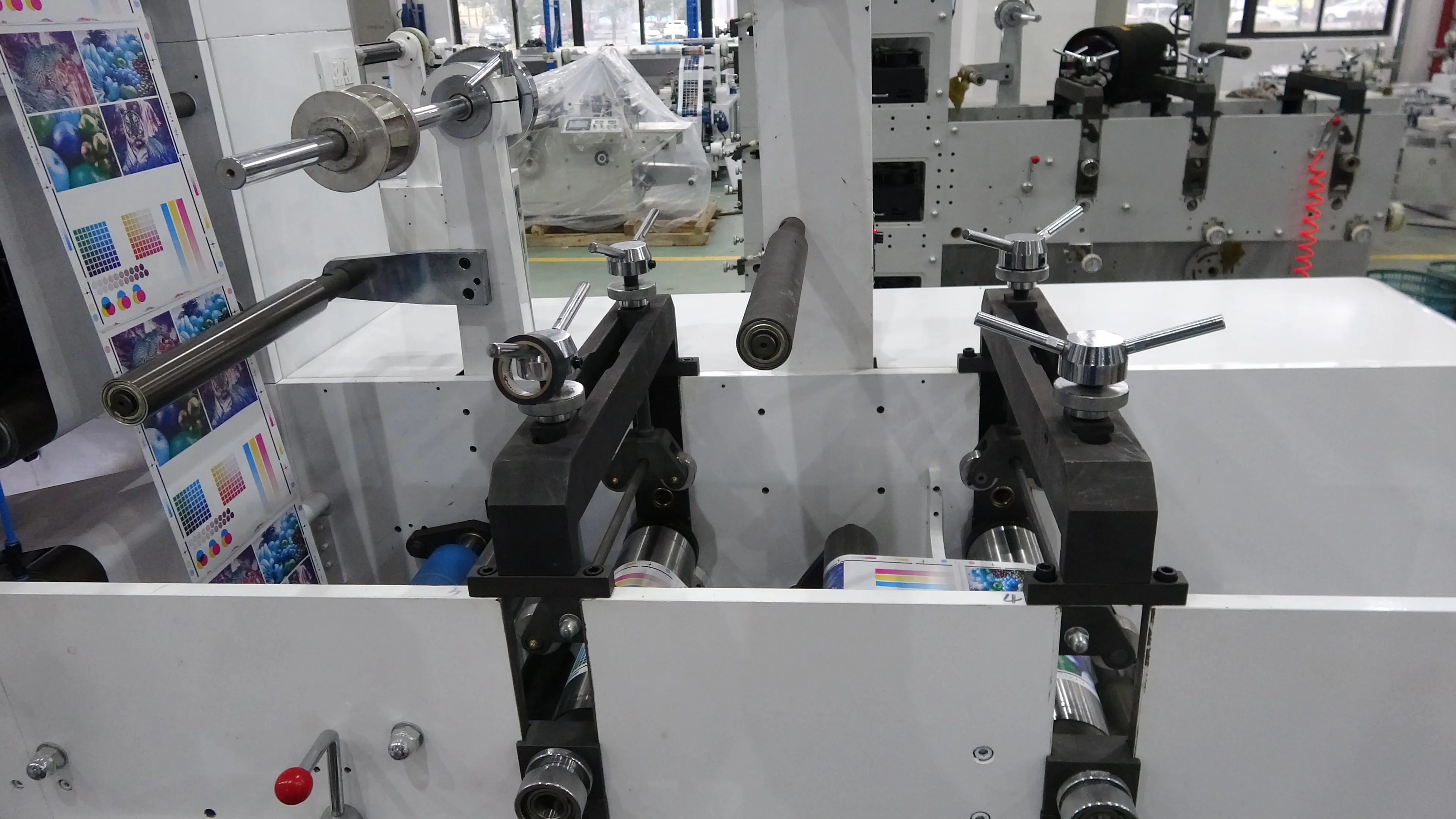 KINGSUN FP-320G Model  4 color self adhesive paper flexo label printing machine