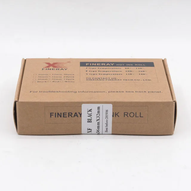 Fineray brand XJ and XF Hot Solid Ink Roller Date Number Printing Hot Stamping Dry Ink Solid Ink Rolls