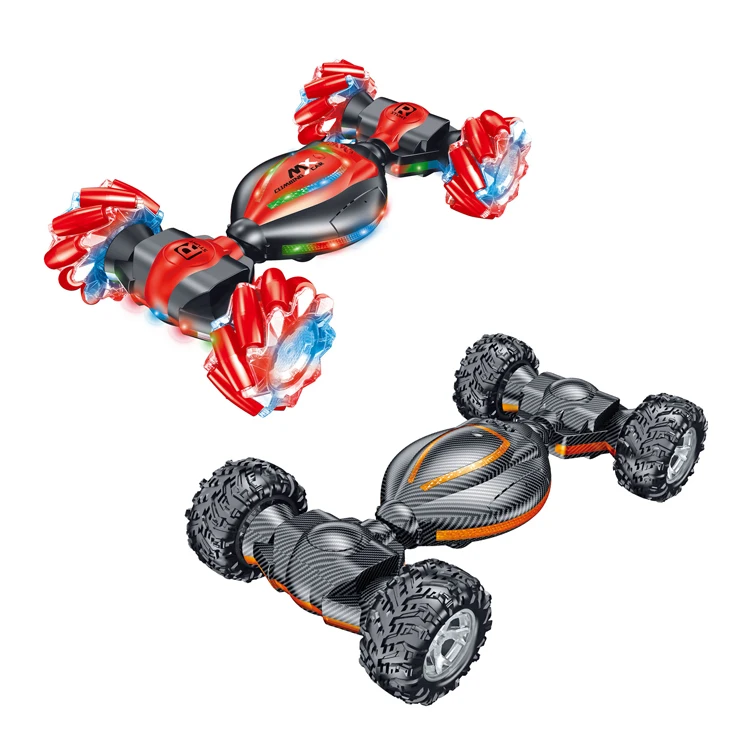 Wholesale 1:10 4Wd drift RC car 12CH gesture-sensing stunt car toys voice induction twisting car toy