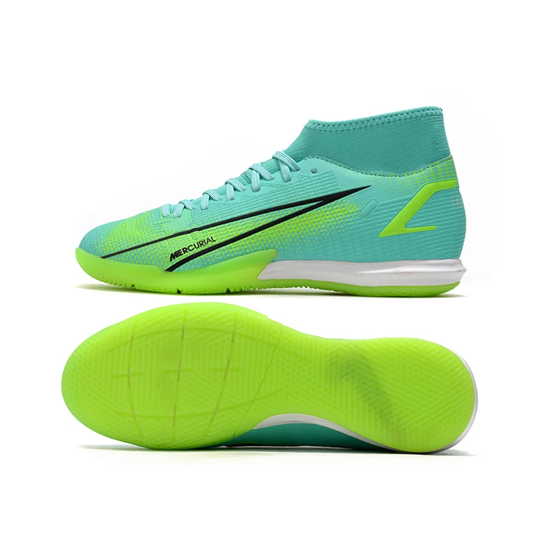 Professional Men Soccer Shoes Kids TF Training Football Boots High Ankle Sport Football Shoes Soccer