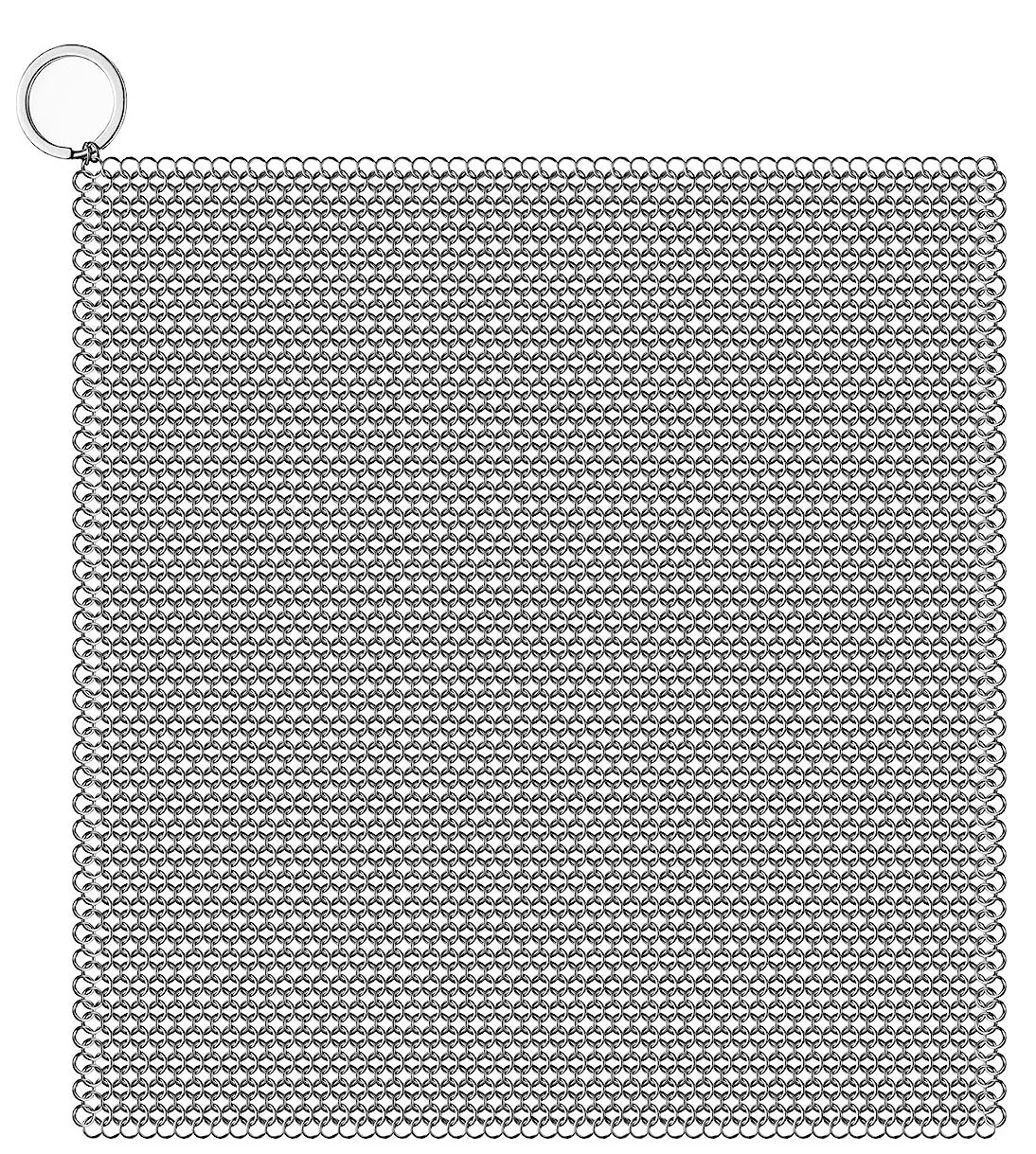 4 5 6 8' 316L Stainless Steel Welded Chain Mail Scrubber Cast Iron Cleaner for Cast Iron Pan