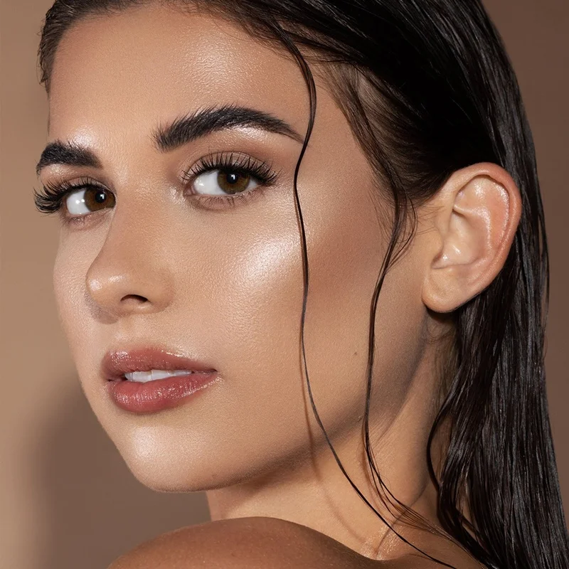 New Arrival Custom Logo Cosmetics Pink Shimmer Liquid Highlighter Private Label High Gloss Cream Makeup Liquid Highlighter