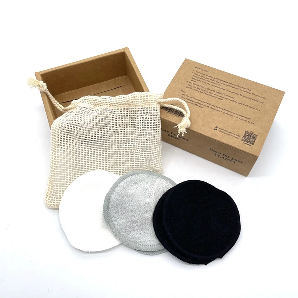 Многоразовое средство для снятия макияжа из натурального бамбука