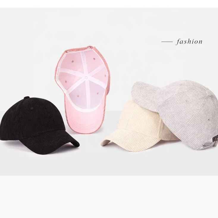 Wholesale Korean Soft Top Corduroy Baseball Cap Solid Color Versatile Sunscreen Warm Hats for Women and Men