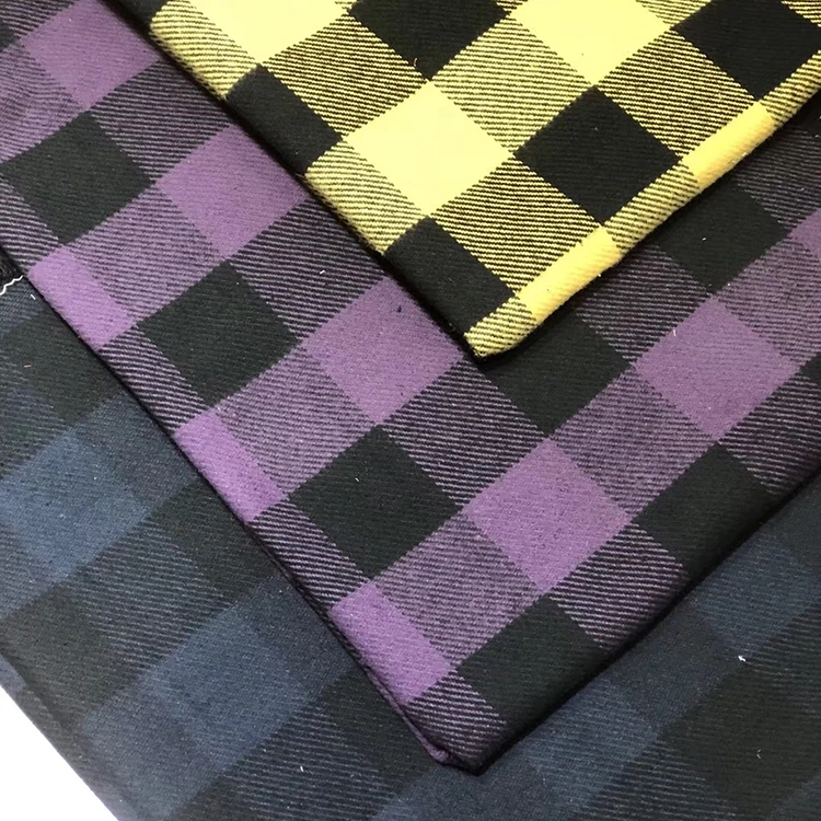 Flannel Shirt Yellow Polyester Flannel Shirt Men Plaid Shirt Long Sleeve