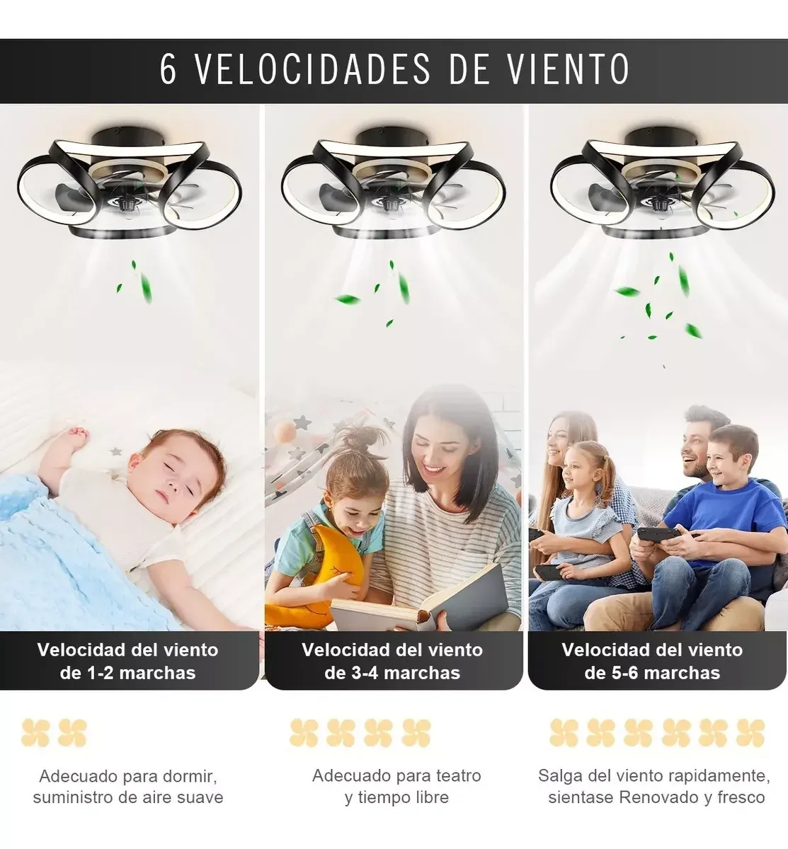 Modern Ceiling LED Lights for Home Bedroom Living Room Fixtures Round remote controller led ring lamp with fan