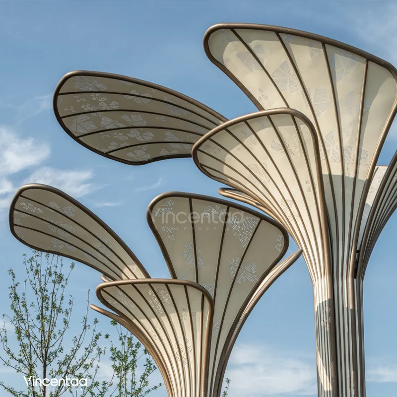 Vincentaa Outdoor Square Park Large Tree Sculpture Custom Modern Public Art Decorative Sculpture