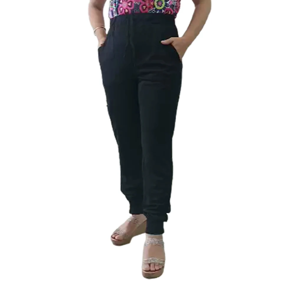 Stock unisex drawstrings high waist medical scrubs uniforms women tall pants cheap jogger scrub pants