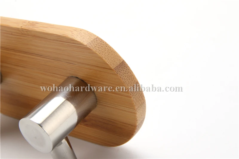 
Factory Price Bamboo 3M Hooks Heavy Duty Wall Hooks Hangers Waterproof Stainless Steel Hooks 