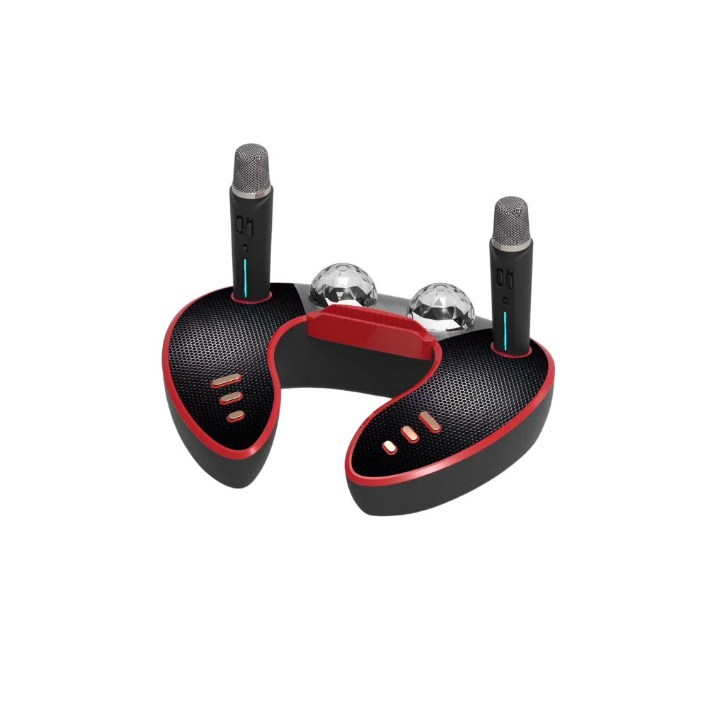 Цветная домашняя караоке-система KTV для вечеринок с двумя беспроводными микрофонами 4,2-золотистая