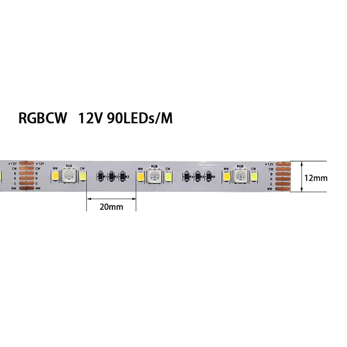 RGBWC 5 In 1 White Warm Dual Colour Temperature Led Strip Light Wholesale