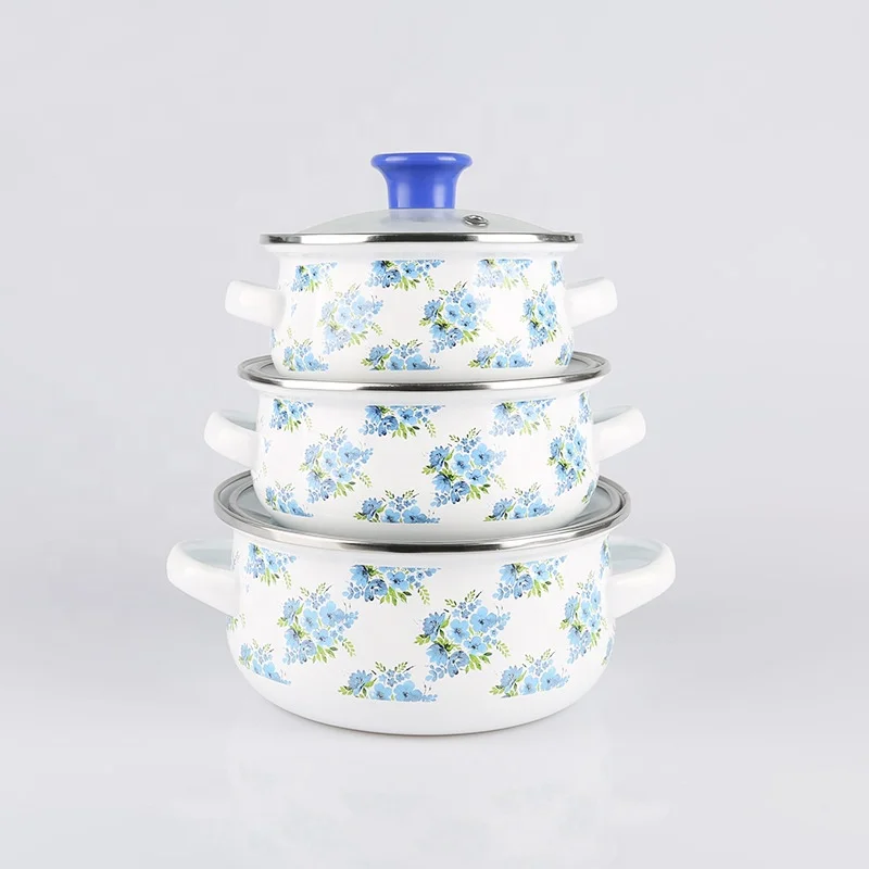 AVON Ollas De Peltre ENAMEL THICK QUALITY BELLY SOUP POT MINI SMALL SIZE PERIUK KECIL WITH HANDLE 12CM/14CM/16CM ollas de peltre
