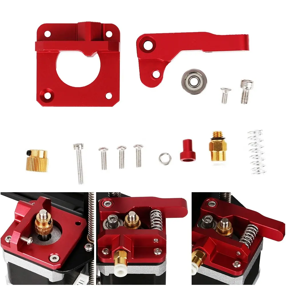3D Printer Parts Upgrade CR10 Red Remote Extruder Full Metal Bowden 3D Printer Extruder for 3D Printer