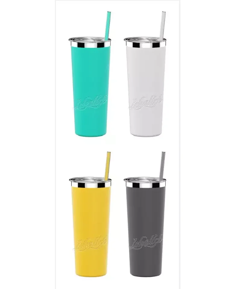 Popular Style 650ml 22oz Double Wall Stainless Steel Powder Coated Tumbler