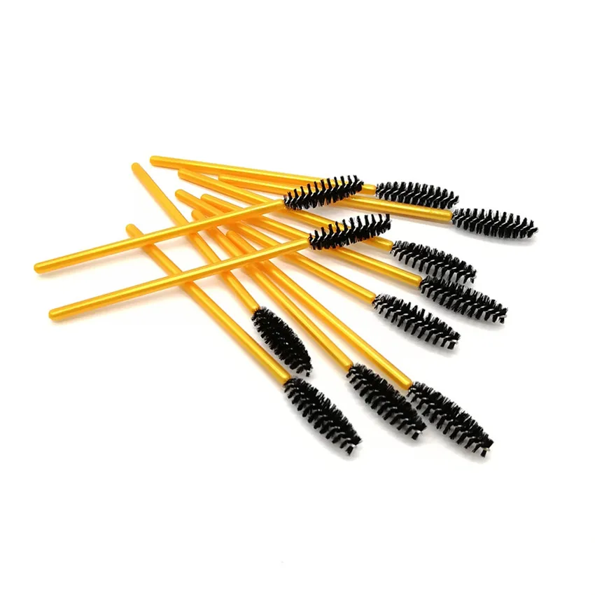 new rugby fashion mascara brush disposable makeup mascara wand plastic eyelash brushes 50pcs