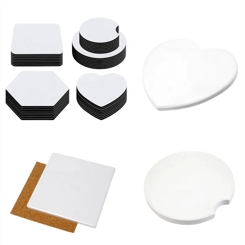 Пользовательские пустые автомобильные подставки квадратные круглые сублимационные неопреновые керамические