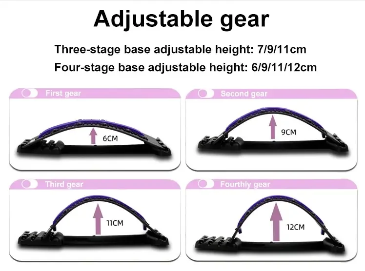 Herniated Disc Sciatica Scoliosis Multi-Level Massager Lower Upper Lumbar Support back Stretcher