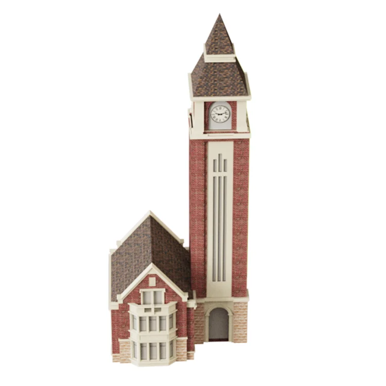 China Factory Supply Manufacturers Custom Realistic Miniature Model Souvenir Miniature Building Bell Tower Building Model