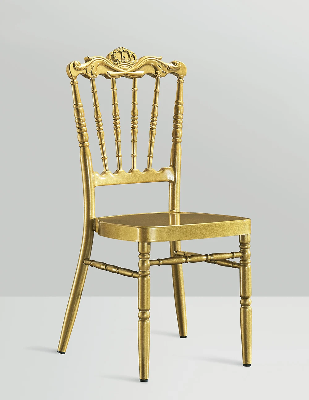 Factory Wholesale Party Wedding Aluminum Metal Stacking Napoleon Chiavari Chair