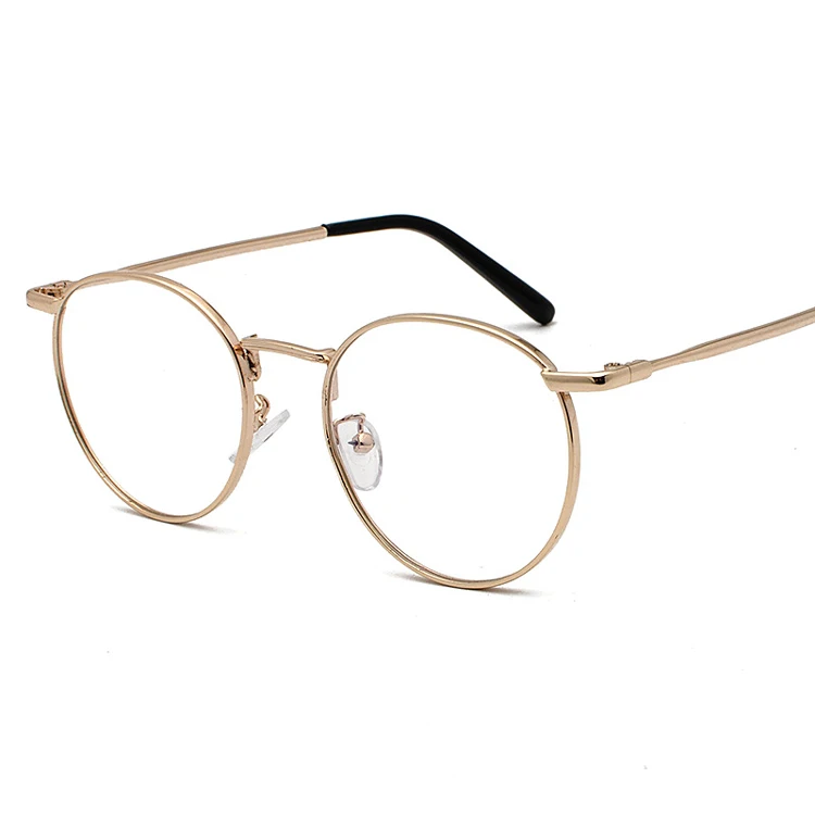 Popular European UV400 Vintage Metal Material Small Round Frame Eyewear Men Women Sunglasses