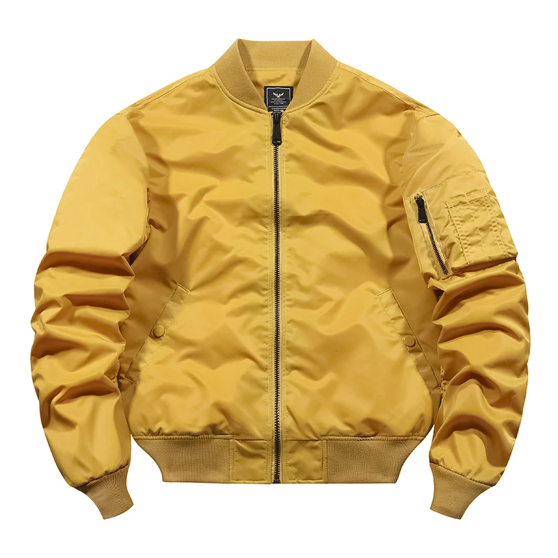 Lowest price Autumn Winter mens jackets coats nylon yellow ma1 nasa military blank fall bomber jacket