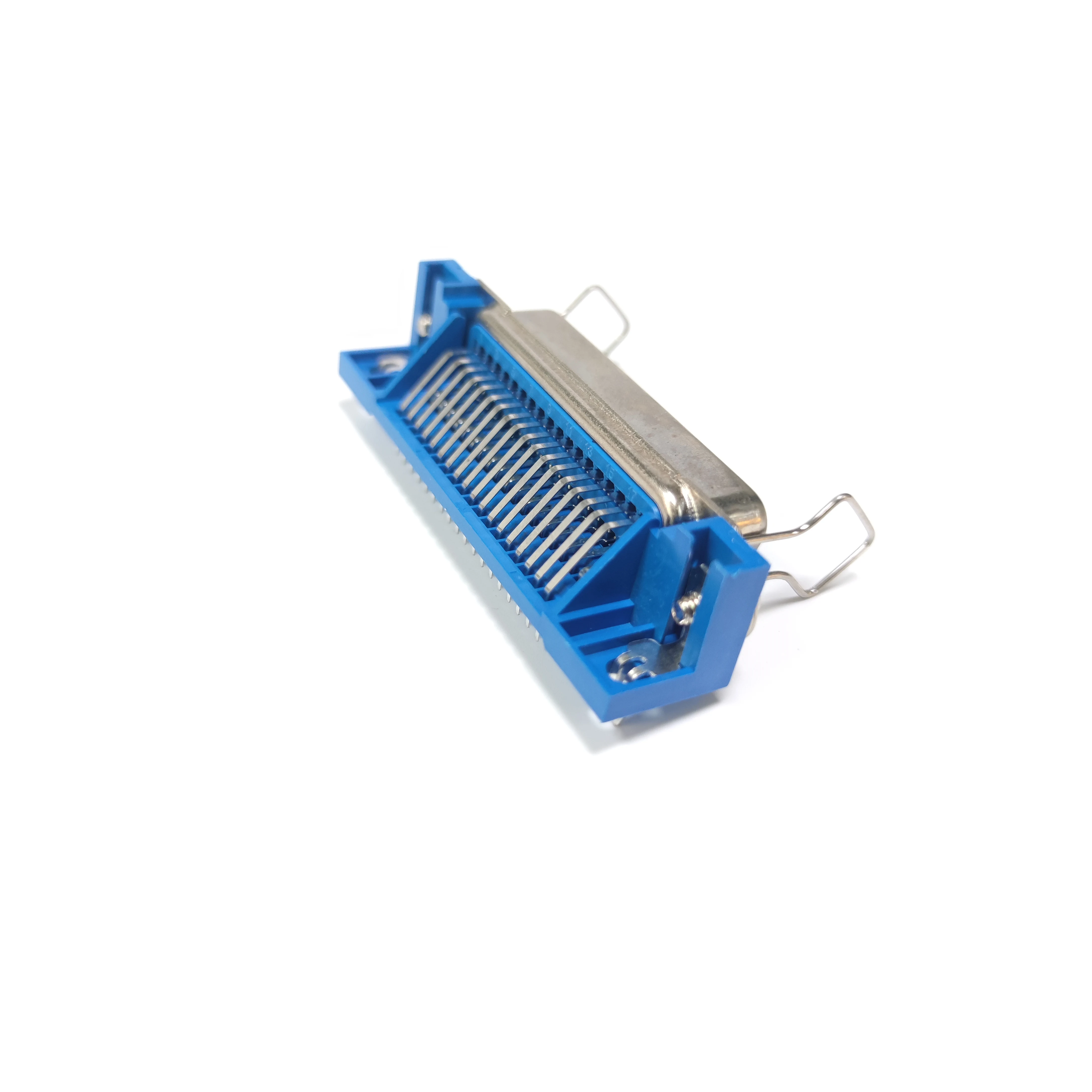 CN 36p female  seat riveting harpoon 90 degree plug-in board 57 series connector in blue