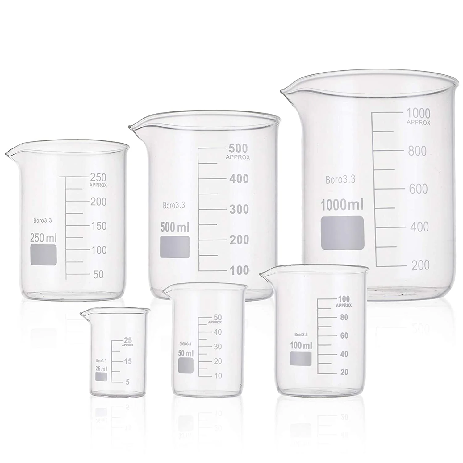 Glass Measuring Beaker 200ml Low Form Beaker Borosilicate Beaker