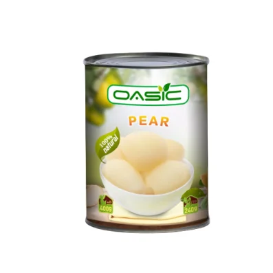 Органические половинки нарезанные кубиками консервированные фрукты груши в легком сиропе по заводской цене